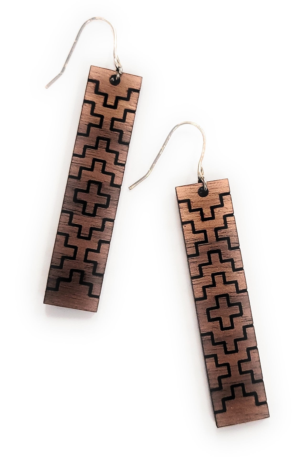 Aztec Thunder | Wood Earrings Boho Earrings - Ranch Junkie Mercantile LLC